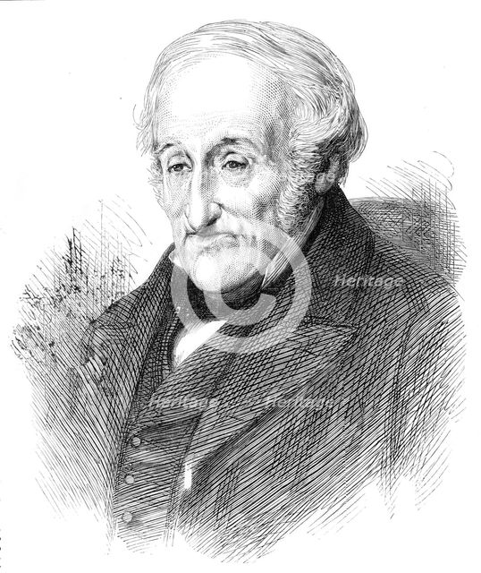 Sir Francis Ronalds, inventor of an electric telegraph, 1870. Creator: Unknown.