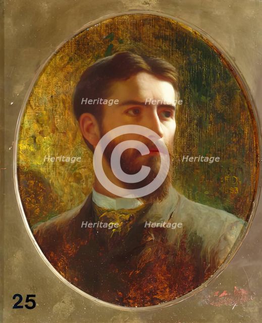 Sir Frank Bernard Dicksee, Self Portrait, 1883. Creator: Frank Dicksee.