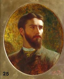 Sir Frank Bernard Dicksee, Self Portrait, 1883. Creator: Frank Dicksee