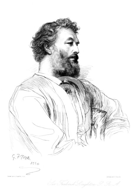 Sir Frederic Leighton, British artist, c1880-1882..Artist: Paul Adolphe Rajon