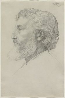 Sir Frederick Leighton, 1878. Creator: Alphonse Legros (French, 1837-1911)