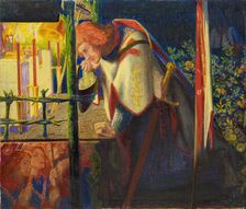 Sir Galahad at the Ruined Chapel, 1857 - 1859. Creator: Dante Gabriel Rossetti