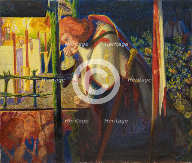 Sir Galahad at the Ruined Chapel, 1857 - 1859. Creator: Dante Gabriel Rossetti.