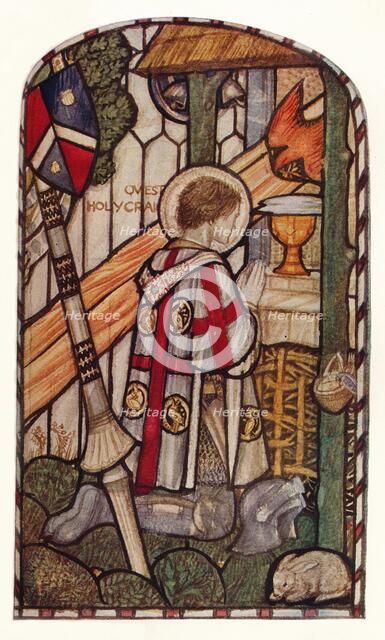'Sir Galahad. Design for a window at Kelvin-Side, Glasgow', c1914.  Creator: Harry Payne.