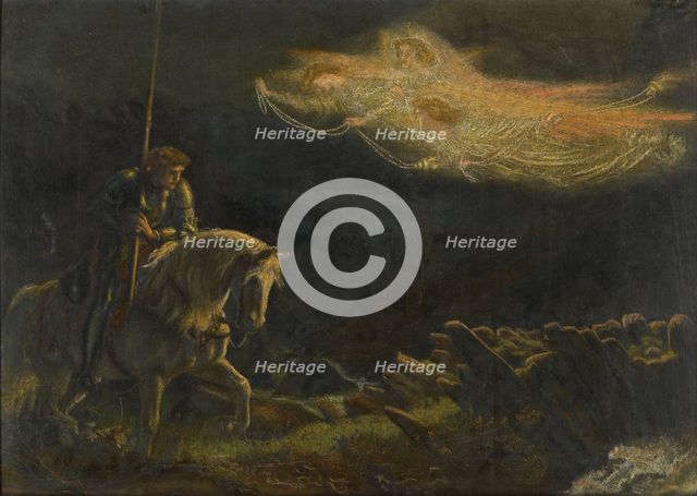 Sir Galahad. The Quest for the Holy Grail. Artist: Hughes, Arthur (1832-1915)