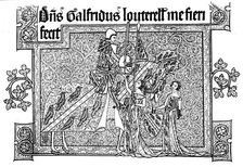 Sir Geoffrey Luttrell, his wife, and daughter-in-law, 1340, (1892)