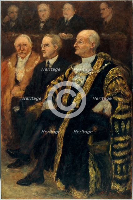 Sir George Broadbridge, Lord-Mayor of London and Sir Eric Phipps, Ambassador..., June 18, 1937. Creator: Noel Dorville.