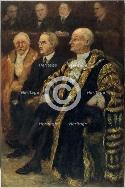 Sir George Broadbridge, Lord-Mayor of London and Sir Eric Phipps, Ambassador..., June 18, 1937. Creator: Noel Dorville.