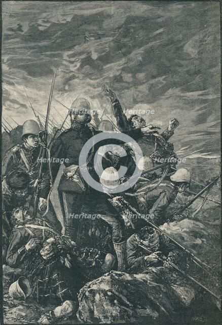 'Sir George Colley at Majuba Hill', 1906. Artist: Unknown.