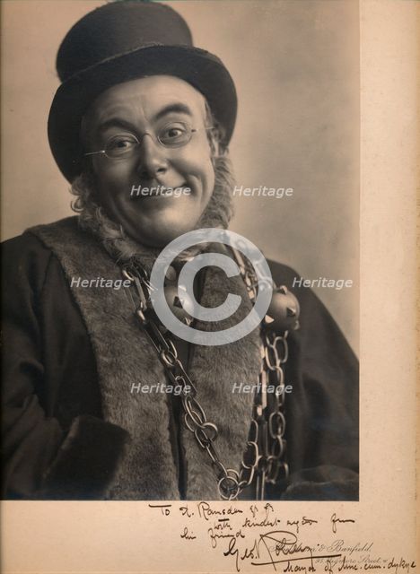 Sir George Edward Wade (1869-1954), in the character of the Mayor of Mudcumdyke, c1912. Artist: Foulsham and Banfield.