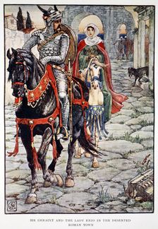 Sir Geraint and the Lady Enid in the Deserted Roman Town 1911