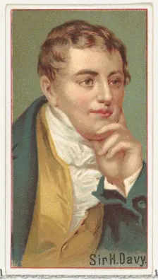 Sir H. Davy, printer's sample for the World's Inventors souvenir album (A25) for Allen & G..., 1888. Creator: Allen & Ginter