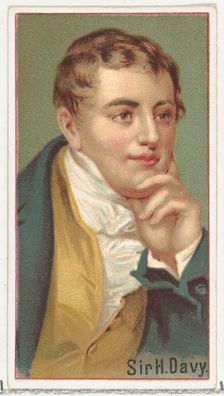 Sir H. Davy, printer's sample for the World's Inventors souvenir album (A25) for Allen & G..., 1888. Creator: Allen & Ginter