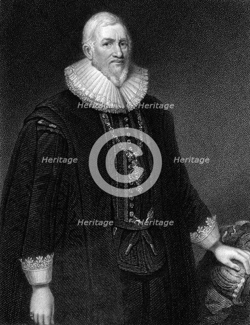 Sir Hugh Middleton (1560-1631), 1824.Artist: E Scriven