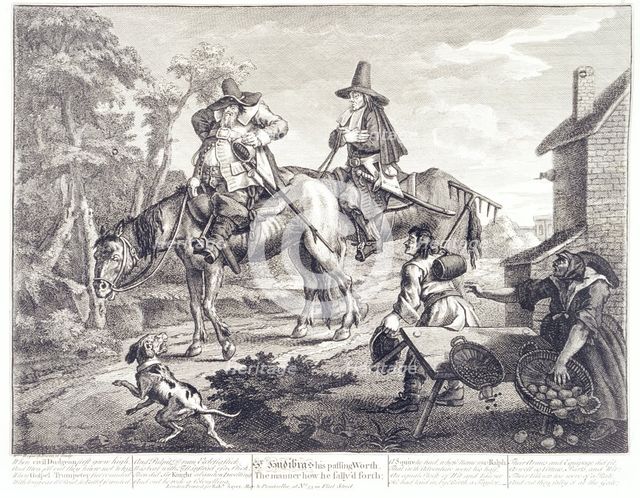 'Sir Hudibras his Passing Worth, the Manner how he Sally'd Forth', 18th century. Creator: William Hogarth.