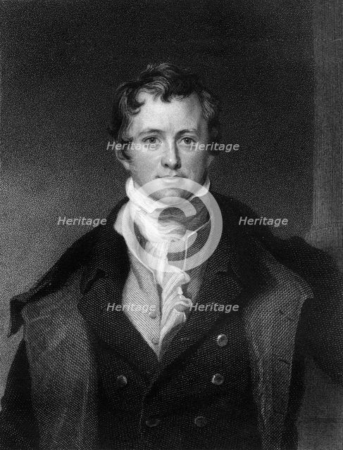Sir Humphrey Davy, Cornish chemist and physicist, (1845).Artist: E Scriven