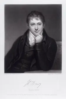 Sir Humphrey Davy, English chemist, 1803. Creator: C Turner