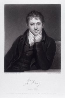 Sir Humphrey Davy, English chemist, 1803. Creator: C Turner