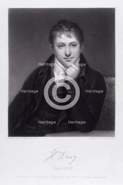 Sir Humphrey Davy, English chemist, 1803. Creator: C Turner.