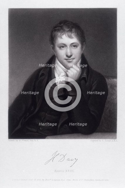 Sir Humphrey Davy, English chemist, 1803. Creator: C Turner.