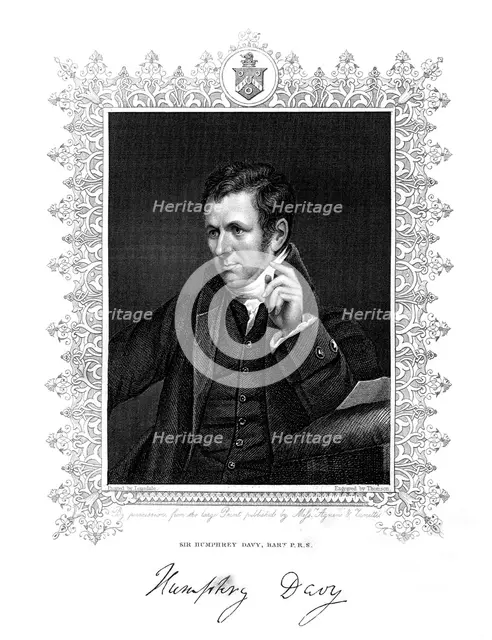 Sir Humphry Davy, Cornish chemist and physicist, 19th century.Artist: Thomson