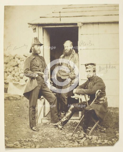 Sir Hy. Fk. Ponsonby (1825-1892) General; Thomas Hook Pearson (1806-1892) General...Crimea, 1854/55. Creator: Roger Fenton.
