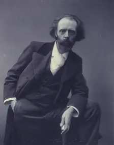 Sir Hall Caine, three-quarter length portrait, facing front, c1895. Creator: Clayton Stone Harris