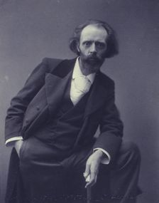 Sir Hall Caine, three-quarter length portrait, facing front, c1895. Creator: Clayton Stone Harris