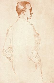 Sir Henry Maximilian Beerbohm, English parodist and caricaturist, 1911.Artist: William Rothenstein