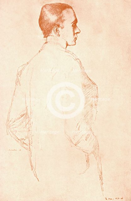 Sir Henry Maximilian Beerbohm, English parodist and caricaturist, 1911.Artist: William Rothenstein