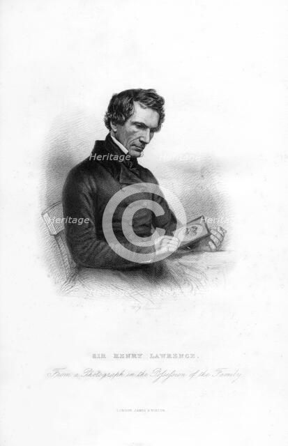 Sir Henry Montgomery Lawrence, (1806-1857), British soldier and statesman in India, 19th century.Artist: WJ Edwards