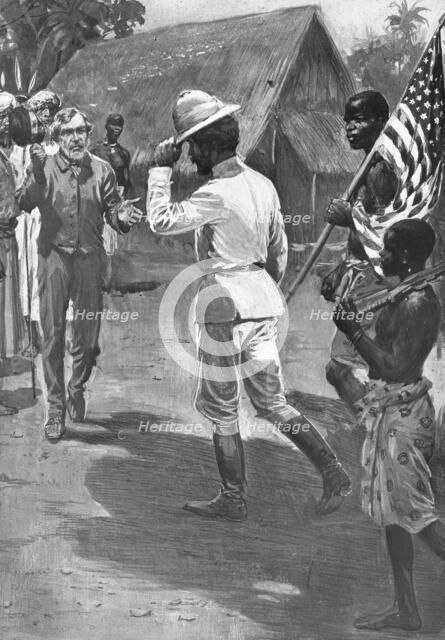 Sir Henry Morton Stanley meets David Livingstone, Africa, 1871. Artist: Unknown