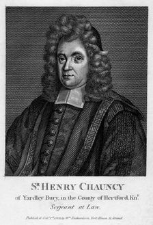 Sir Henry Chauncy, English lawyer, educator and antiquarian, (1802)