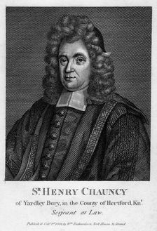 Sir Henry Chauncy, English lawyer, educator and antiquarian, (1802)