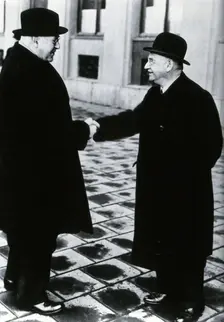 Sir Henry Hallett Dale and Otto Loewi. Creator: Unknown
