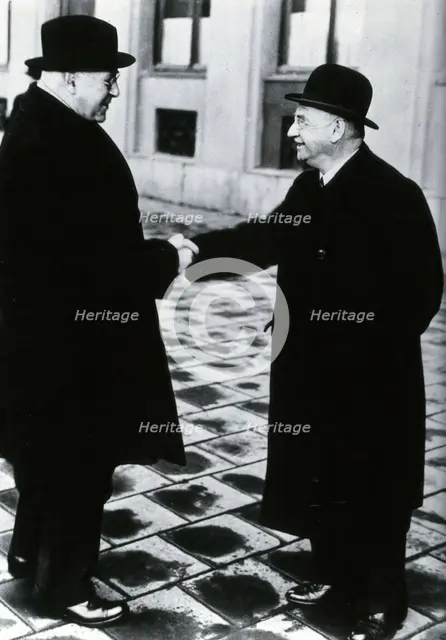 Sir Henry Hallett Dale and Otto Loewi. Creator: Unknown.