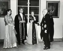 Sir Henry Hallett Dale at the dinner of the Faculty of Anaesthetists, Royal College of..., 1954. Creator: Fox Photos
