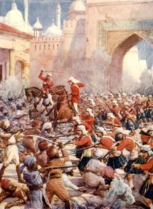 Sir Henry Havelock at the relief of Lucknow c1900. Creator: Howard Davie