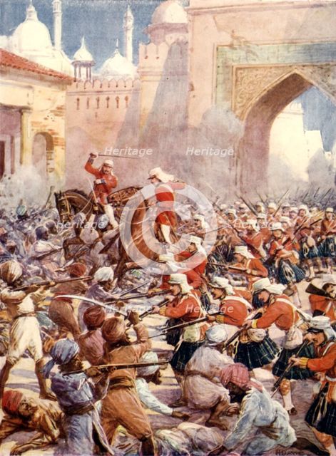 'Sir Henry Havelock at the relief of Lucknow', c1900. Creator: Howard Davie.