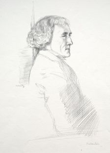Sir Henry Irving, 1898. Creator: William Rothenstein (British, 1872-1945)