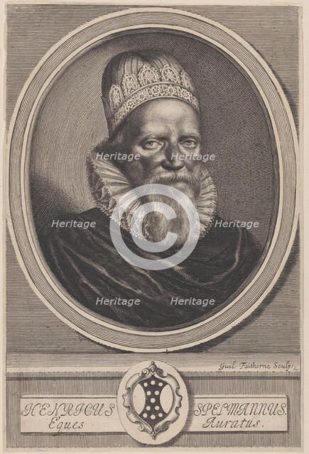 Sir Henry Spelman (Henricus Spelmannus Eques Auratus) , 1664. Creator: William Faithorne.