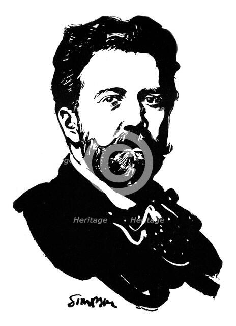 Sir Henry Wood, English conductor, 1912. Artist: Joseph Simpson