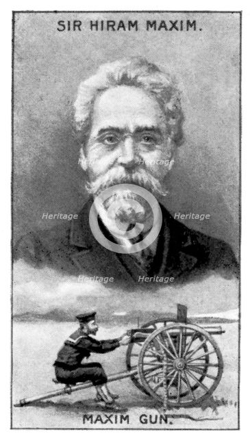 Sir Hiram Stevens Maxim, inventor of the Maxim Gun, (c1924). Artist: Unknown
