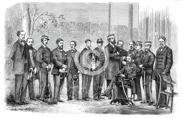 Sir Hope Grant and the staff of the British Expedition in China..., 1860. Creator: Unknown.