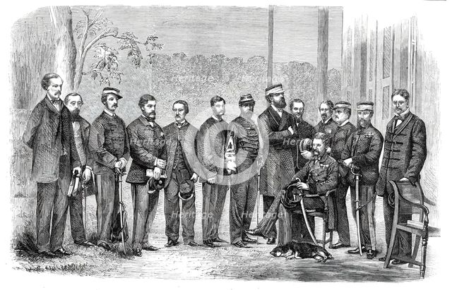 Sir Hope Grant and the staff of the British Expedition in China..., 1860. Creator: Unknown.