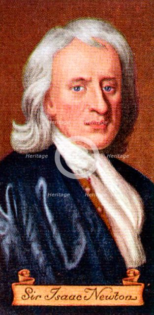 Sir Isaac Newton, taken from a series of cigarette cards, 1935. Artist: Unknown