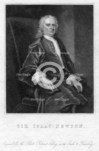 Sir Isaac Newton, English mathematician, astronomer and physicist, (19th century). Artist: Unknown