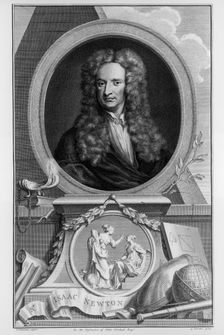 Sir Isaac Newton, English scientist and mathematician, c1700. Creator: Jacobus Houbraken