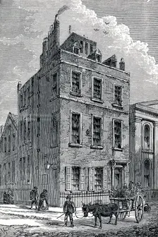 Sir Isaac Newton's house on the corner of Orange and St Martin's Streets, London, c1880. Creator: Unknown