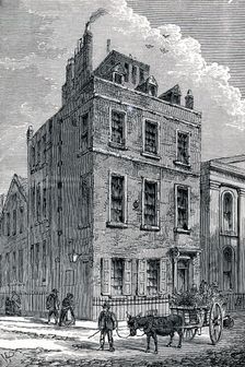 Sir Isaac Newton's house on the corner of Orange and St Martin's Streets, London, c1880. Creator: Unknown